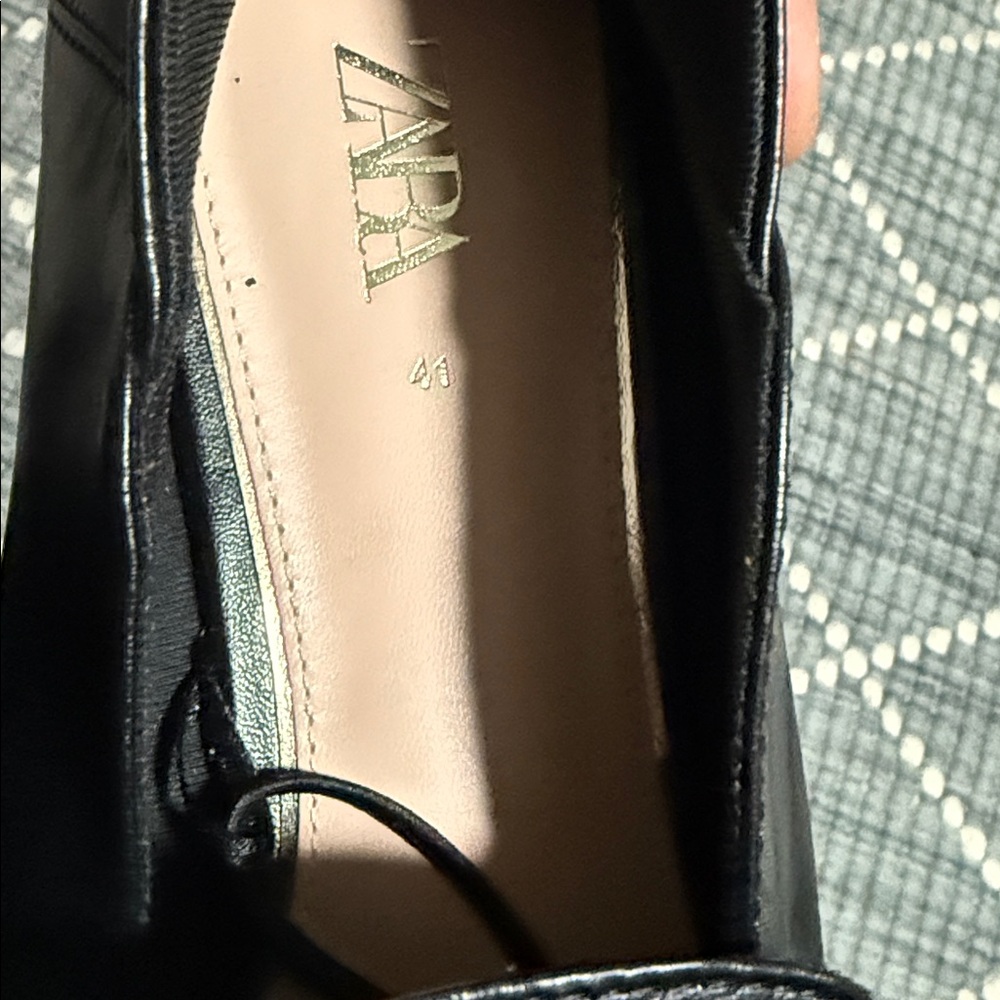 Zara Black Leather flats - Picture 6 of 6
